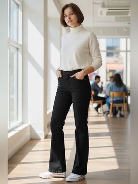 St John’s Bay East Fit Hip & Thigh Straight Leg Mid-Rise